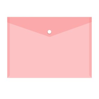 Irattartó tasak A5, PP patentos transzparens Icarus piros