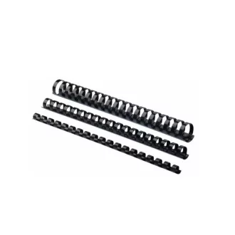   Spirál, műanyag, 6mm, 10-20lap, 100 db/doboz, Fellowes® fekete