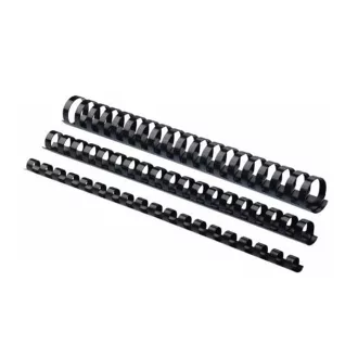   Spirál, műanyag, 51mm, 411-450lap, 50 db/doboz, Fellowes® fekete