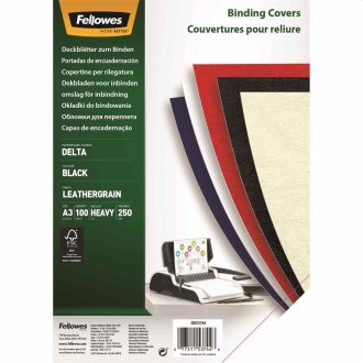   Hátlap, A3, 250 g, matt, Fellowes® Delta, 100 db/csomag, fekete
