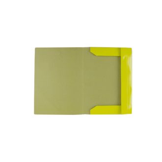 Gumis mappa A4, 400g. karton EVOffice sárga