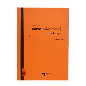   Soros iktatókönyv keményfedeles (folyószámos) A4, álló 100lap, C.5230-152/A