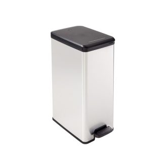   Szemetes kuka pedálos 40 literes "Slim Bin" Curver fekete/ezüst