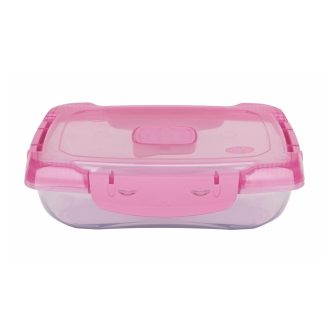   Ételtároló doboz 0,7 literes csatos és szelepes mikrós-fagyasztós_lányos színek