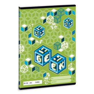   Füzet iskolai A5, 32lap, sima 20-32 Ars Una GEEK (5065) 21 10db/csomag
