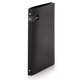   Gyűrűskönyv A4, 4 gyűrűs 2cm gerinc PP, Karton P+P Opaline fekete