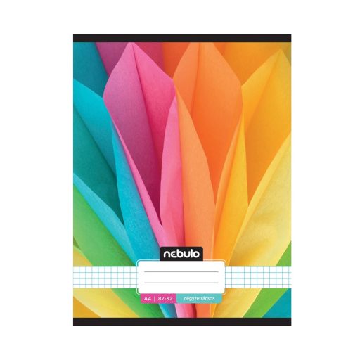 Füzet, A4, kockás, 87-32, L-Design minták, 12 db/csomag Nebulo
