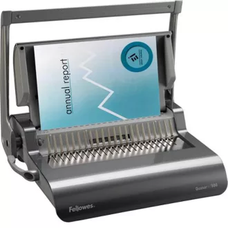   Spirálozógép, műanyag spirálkötéshez, manuális, 500lap, Fellowes® Quasar+