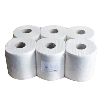   Kéztörlő 2 rétegű tekercses átmérő: 19 cm 100% cellulóz 84 m/tekercs 6 tekercs/karton hófehér