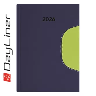   Határidőnapló Memphis B5 heti, fehér lapokkal kék-zöld Dayliner 2026.