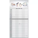 Falinaptár képes 300 x 300 mm, fehér lapokkal Family Planner Dayliner 2026.