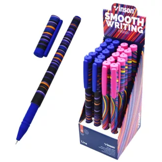   Golyóstoll kupakos, 0,7mm Vinson Line A22 vegyes test displ 20 db/display