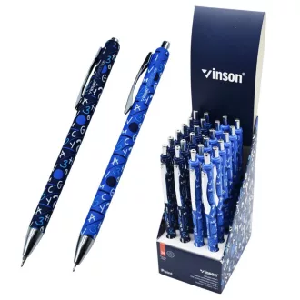   Golyóstoll nyomógombos 0,7mm Vinson Point K36 vegyes test displ 24 db/display