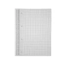 Spirálfüzet A4, 80lap, perforált lyukasztott Evoffice kockás