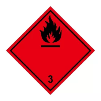   Információs címke, papír Gyúlékony gázok 3.1 10cmx10cm 300db/tekercs