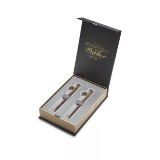   Golyóstoll+töltőtoll burgundi vörös test, burgundi vörös klipsz Parker Royal IM Monochrome