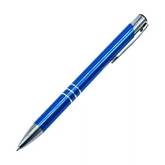   Golyóstoll nyomógombos fém kék test, Channel, írásszín kék