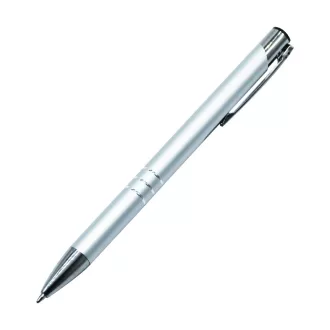   Golyóstoll nyomógombos fém ezüst test, Channel, írásszín kék