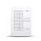 Iratgyűjtő, pólyás dosszié A4, 230g. karton táblázatos noname fehér