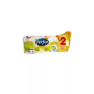   Toalettpapír 3 rétegű kistekercses 150 lap/tekercs 8+2 tekercs/csomag Boni Perfex DeLuxe kamillás
