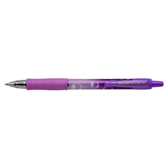  Zseléstoll 0,7mm, nyomógombos Pilot G-2 Bubble lila test, írásszín kék