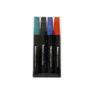 Alkoholos marker Foroffice, kerek hegyű hegyű, 1,5-3mm, 4 db-os készlet,