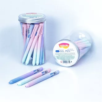   Zseléstoll, 0,5mm vegyes test szín, gradiens minták 30db/doboz Nebulo írásszín kék