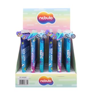   Zseléstoll radírozható, nyomógombos, sport, 36 db/display Nebulo