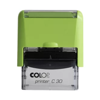 Bélyegző C30 Colop zöld átlátszó ház/kék párna