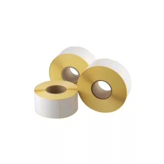   Etikett címke thermo, 40x70mm, tekercses, erős ragasztós, 1000 címke/tekercs sárga