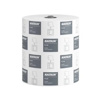   Kéztörlő 2 rétegű tekercses átmérő: 19 cm perforáció 6 tekercs/karton System Katrin_97449 fehér