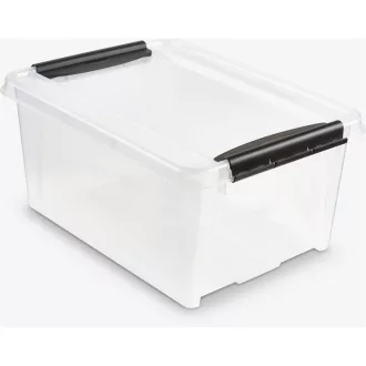 Tároló doboz műanyag 14 liter csatos átlátszó Probox