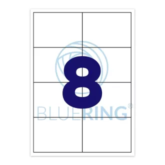 Etikett címke, 99,1x67,7mm, 100 lap, 8 címke/lap Bluering