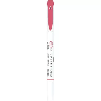 Ecsettol kétvégű Zebra Mildliner Cool & Refined, piros