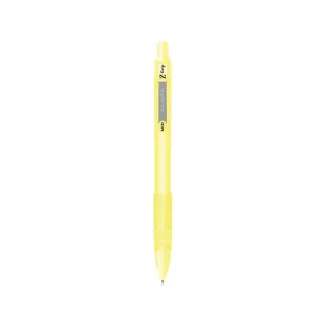   Golyóstoll 1 mm, sárga tolltest, Zebra Z-Grip Pastel, írásszín kék