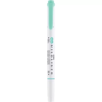   Szövegkiemelő 1,0/3,5 mm, kétvégű, Zebra Mildliner Fluorescent, türkiz