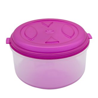   Ételtároló doboz kerek fedéllel 1 literes mikrós-fagyasztós_Tároló mini