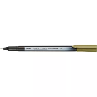 Rostirón, tűfilc 0,4mm, Pentel Pointliner aranybarna