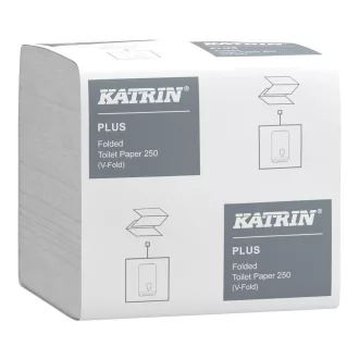   Toalettpapír 2 rétegű hajtogatott 250 lap/csomag 40 cs/karton Katrin_56156 fehér