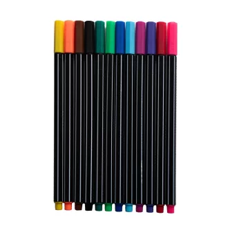   Rostirón, tűfilc vízbázisú készlet, 0,4mm, hatszögletű, 12 klf. szín