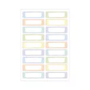 Etikett ruhacímke iskolai, 45 x 13 mm 36 címke/2 ív, Avery pasztell