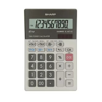 Számológép asztali 10 számjegyes Sharp ELM711PGGY fehér