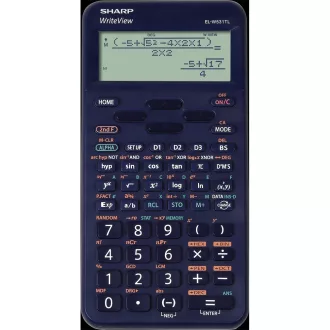   Számológép tudományos 420 funkciós 10+2 digites 4 soros napalemes Sharp ELW531TLBBL kék