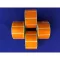 Etikett címke thermo, 25x45mm, tekercses, 1000 címke/tekercs narancs