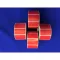Etikett címke thermo, 25x45mm, tekercses, 1000 címke/tekercs piros