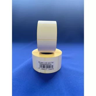   Etikett címke thermo, 35x42mm, tekercses, 1000 címke/tekercs fehér