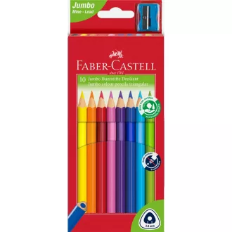   Színes ceruza készlet háromszögletű Jumbo Faber-Castell 10klf. szín