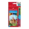 Színes ceruza készlet hatszögletű bicolor + hegyezővel Faber-Castell alap 12+3klf. szín