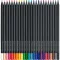 Színes ceruza készlet háromszögletű BLACK EDITION Faber-Castell fekete test 24klf. szín