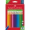 Színes ceruza készlet háromszögletű + hegyező Jumbo Junior Faber-Castell  30klf. szín
